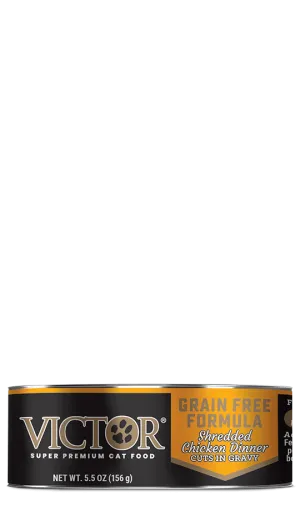 VICTOR Grain Free Formula Shredded Chicken Dinner in Gravy for Cats