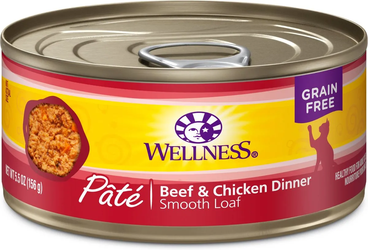 Wellness Complete Health Natural Grain Free Beef and Chicken Pate Wet Canned Cat Food