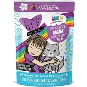 Weruva BFF Oh My Gravy Booya Grain Free Beef & Chicken in Gravy Cat Food Pouch
