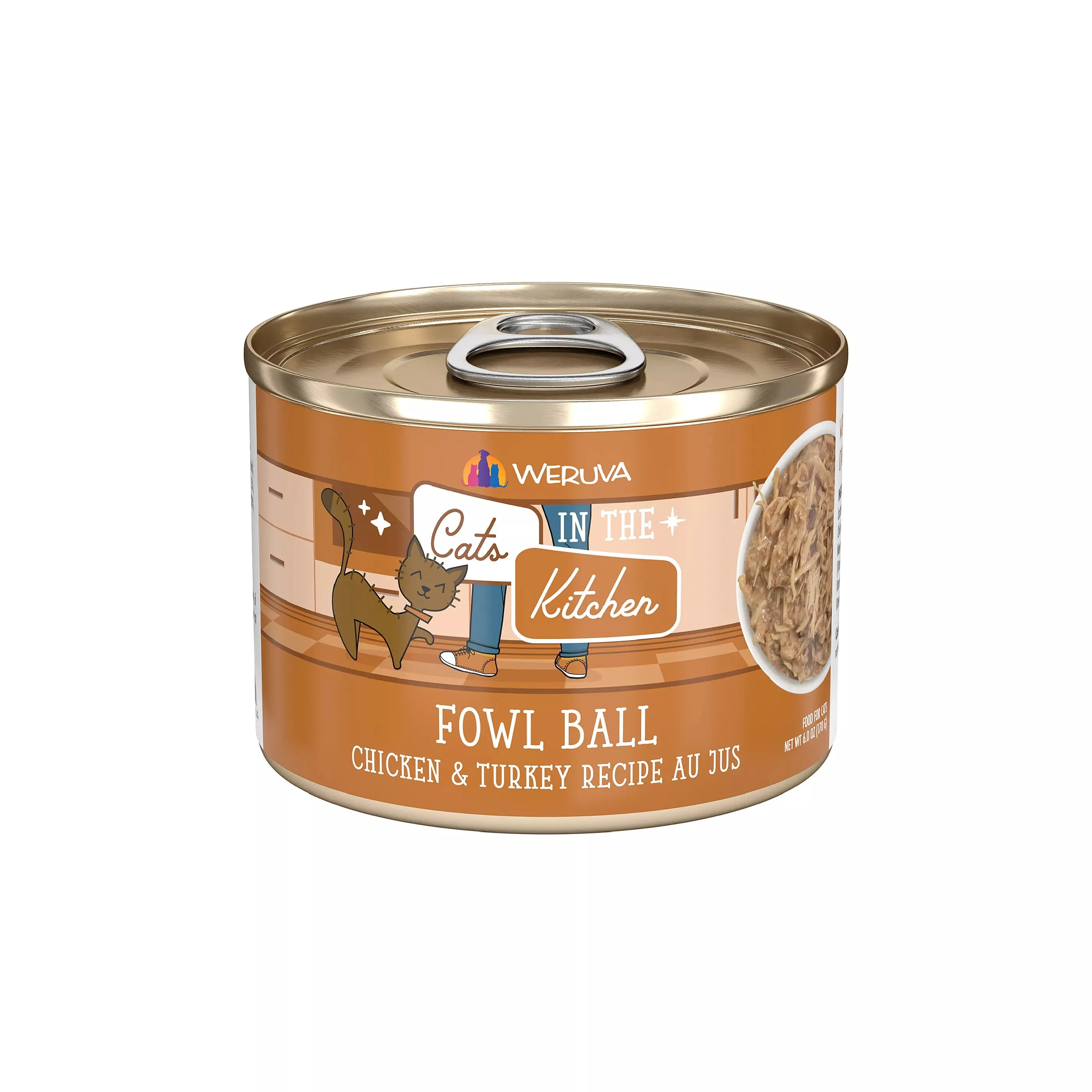 Weruva Fowl Ball Chicken and Turkey Recipe Canned Cat Food