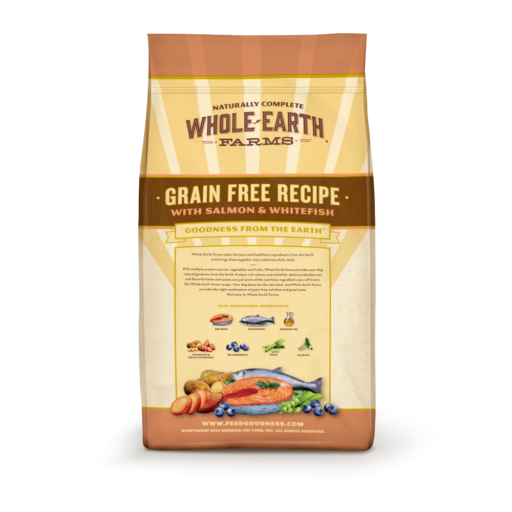 Whole Earth Farms Grain Free Recipe Salmon and Whitefish Dry Dog Food