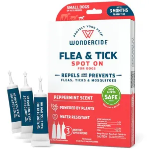 Wondercide Spot On Flea & Tick Treatment for Dogs - 3 pack