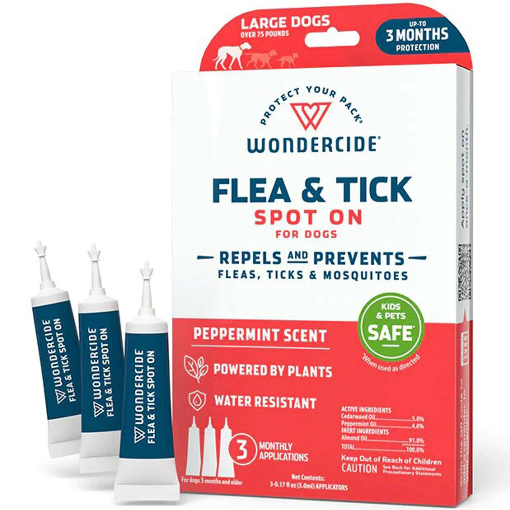 Wondercide Spot On Flea & Tick Treatment for Dogs - 3 pack