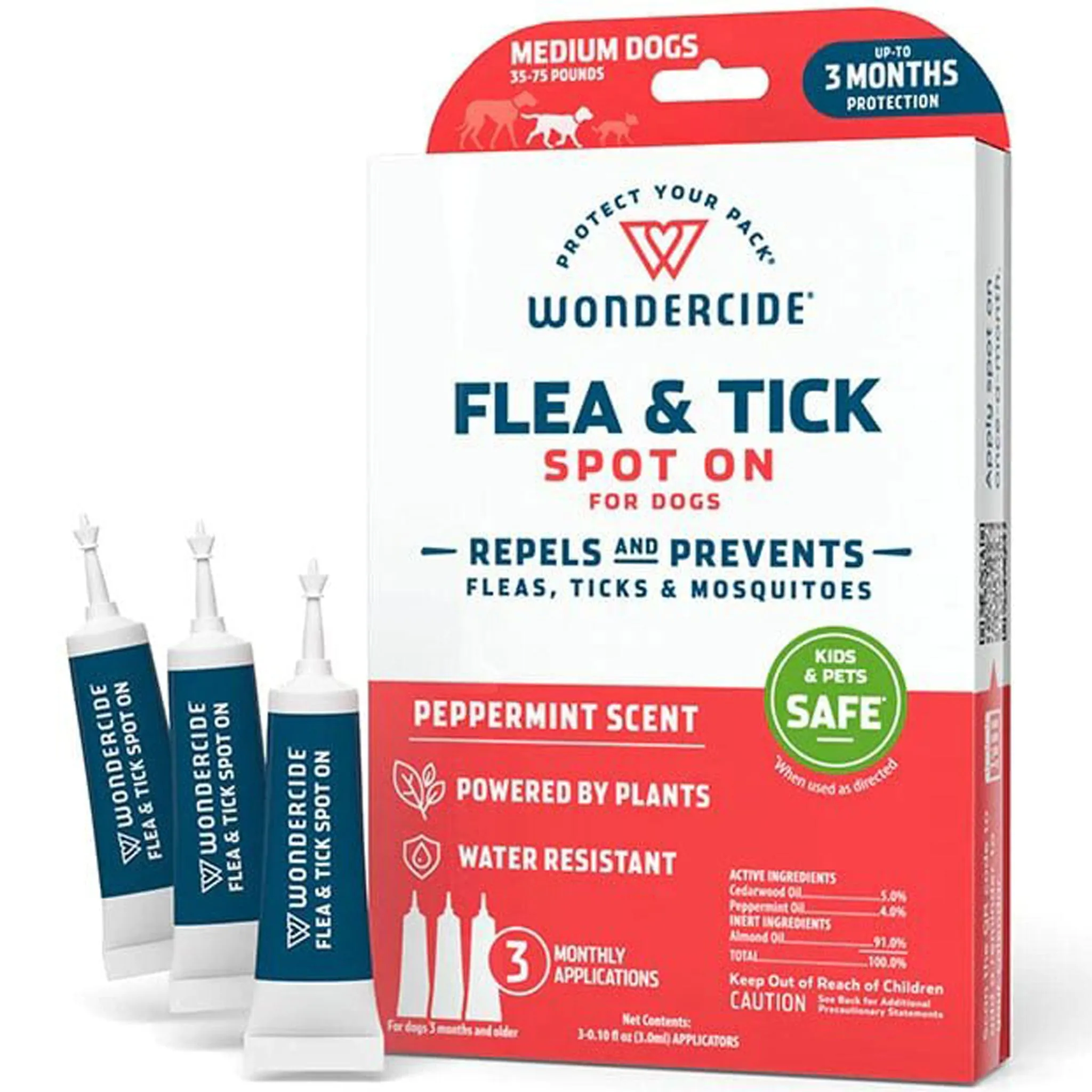 Wondercide Spot On Flea & Tick Treatment for Dogs - 3 pack
