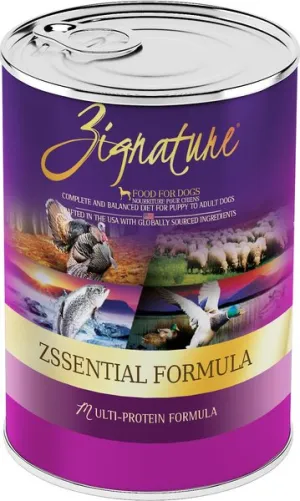 Zignature Grain Free Zssential Multi-Protein Recipe Single Canned Dog Food