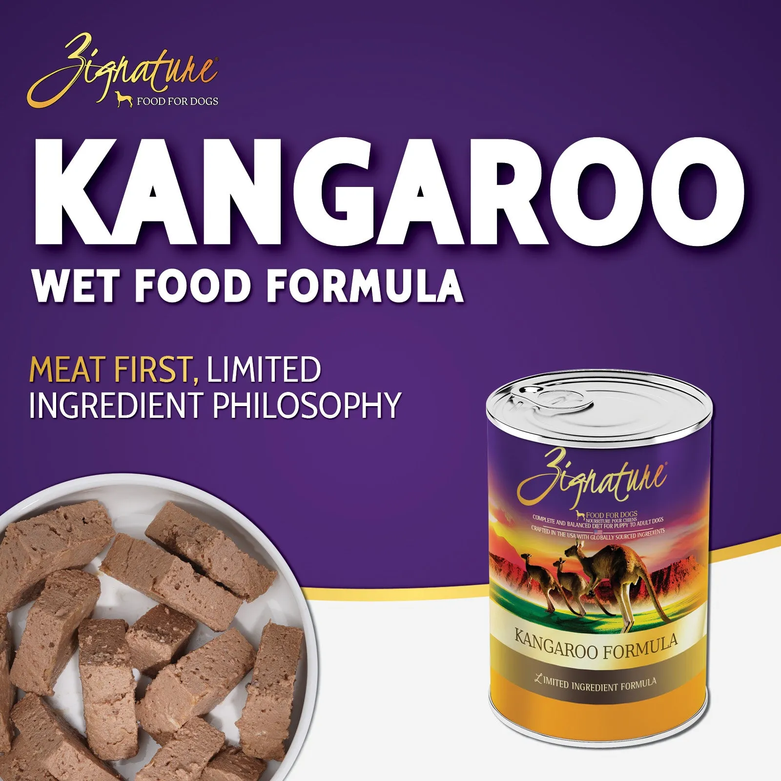Zignature Kangaroo Canned Dog Food Formula