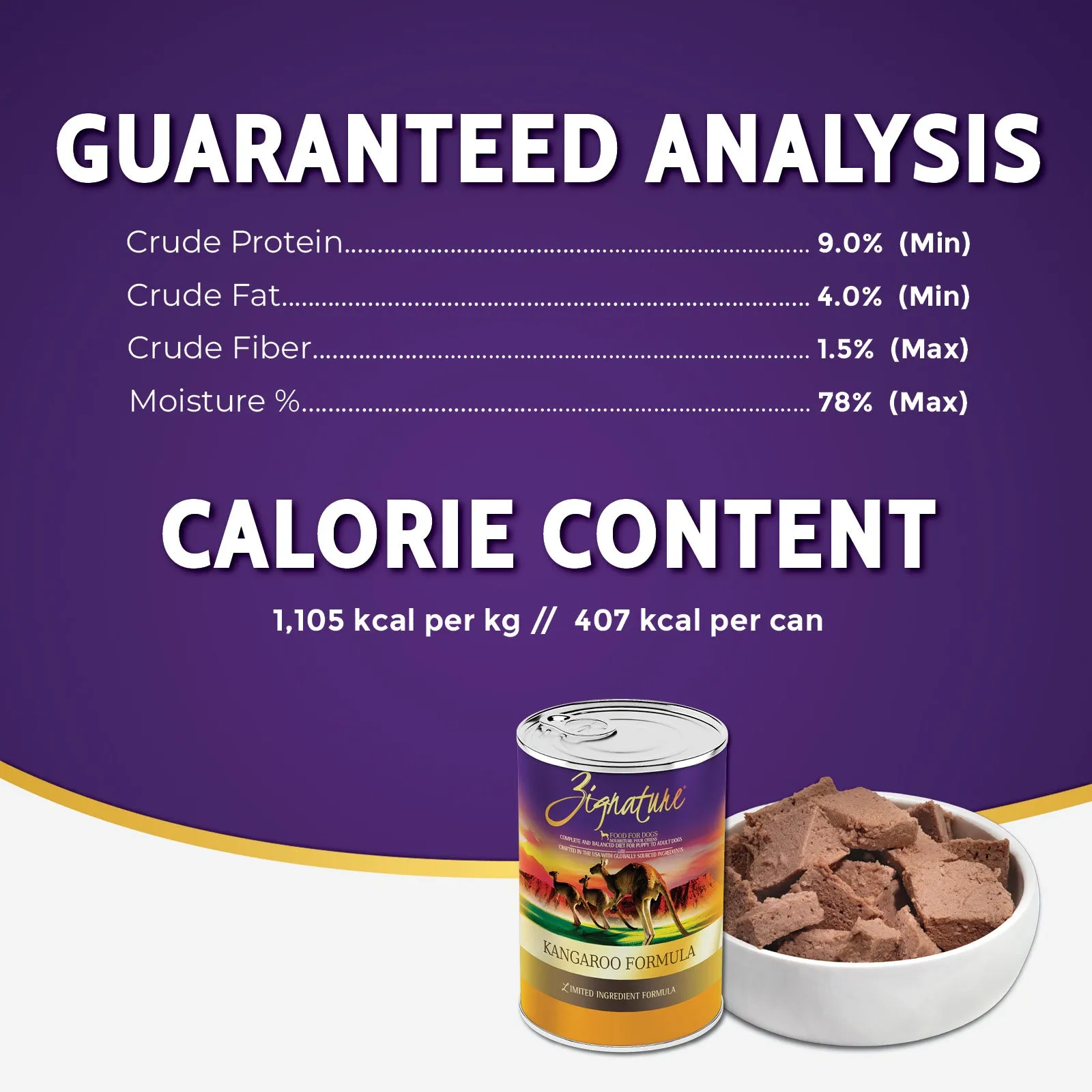 Zignature Kangaroo Canned Dog Food Formula